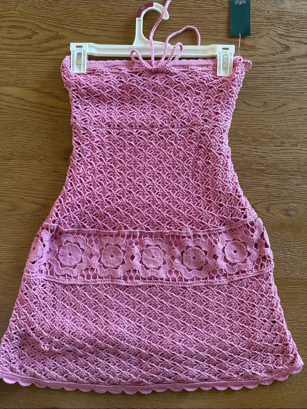 wild fable Pink Crochet Mini Dress